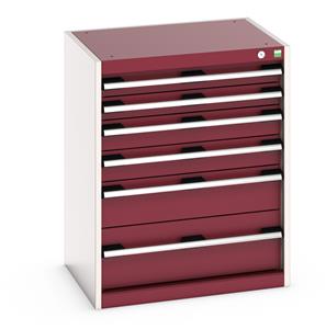 40011047.** Bott Cubio drawer cabinet with overall dimensions of 650mm wide x 525mm deep x 800mm high...